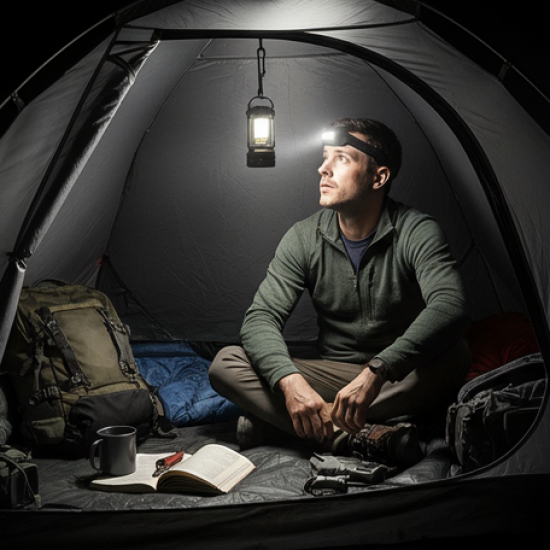 10W COB Waterproof Headlamp – Portable Lantern for Camping, Hiking, Cycling & Hunting (1 Pc)