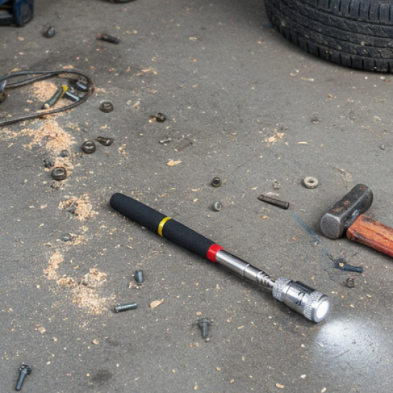 1 Pc Telescopic Pick up Tool Magnetic Mini LED Magnet Tool