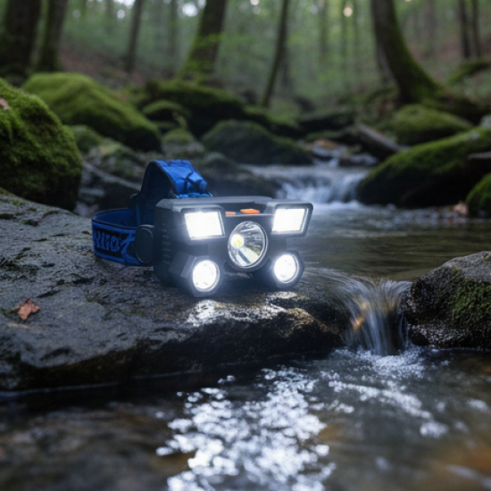 5 LED Headlamp USB Rechargeable Head Light (1 Pc)