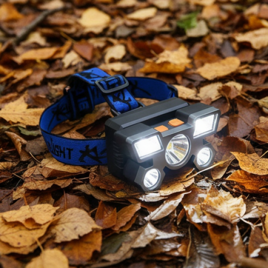 5 LED Headlamp USB Rechargeable Head Light (1 Pc)