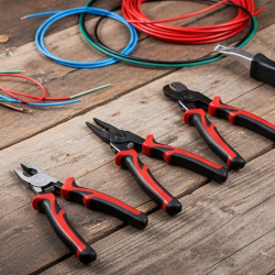 5 in 1 Wire Stripper Pliers Set, Soft Grip, Anti-Slip, Alloy Steel, Cutting, Gripping, Stripping