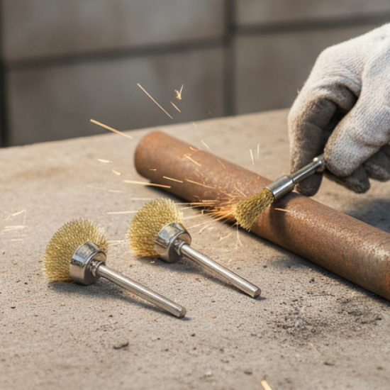 Brass Wire Wheels, 3 Pcs Brass Wire Wheels, Rust Removal Tool