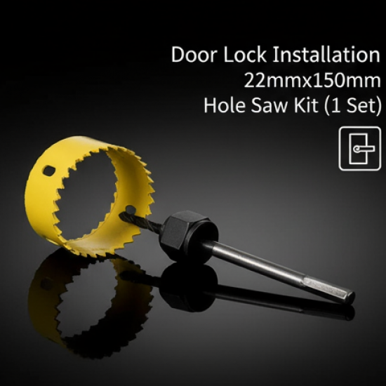 Door Lock Installation (22mmx150mm) Hole Saw Kit (1 Set)