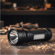 Heavy-Duty Rechargeable USB LED Hand Torch with COB Side Light (1 Pc)