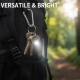 LED Keychain COB Light with Hook & Loop Sticker. 3 Light Modes (1 Pc / Battery Not Included)