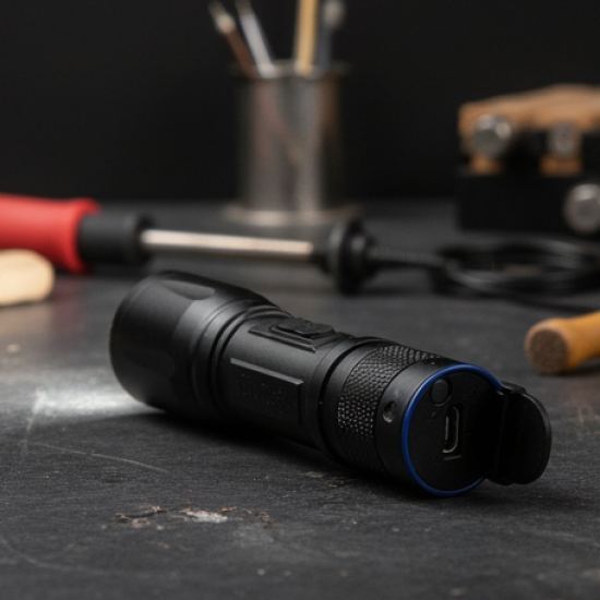 LED USB Rechargeable Mini Flashlight – Ultra-Bright Zoom & COB Side Lantern, Tactical Emergency Light