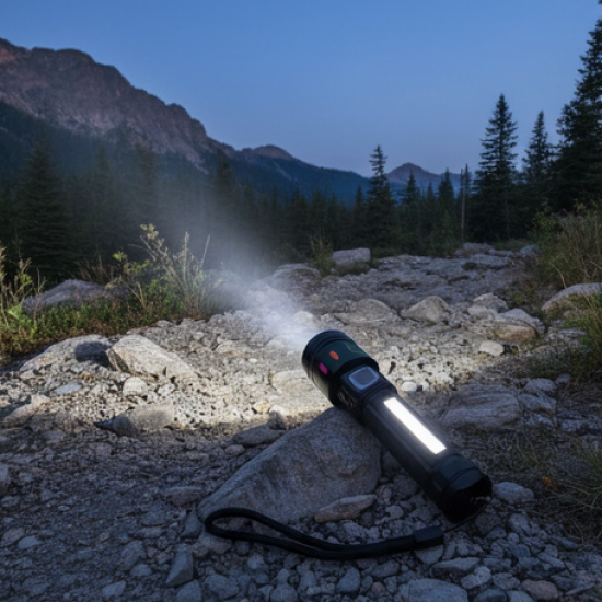 Led Torch High Lumens Fast Charging Flashlight / Torch with Far & Near Zoom (1 Pc)