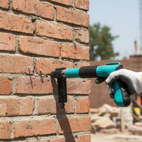 Manual Steel Nails Gun, Nail Wall Fastening Tool with 10 Nails (1 Set)