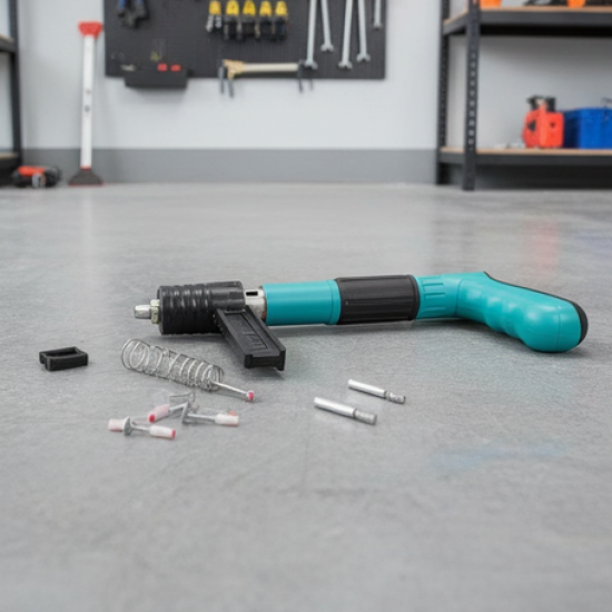 Manual Steel Nails Gun, Nail Wall Fastening Tool with 10 Nails (1 Set)