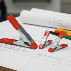 Metal Spring Clamps, Heavy Duty Spring Metal Clips Clamp  (5 Pcs Set)