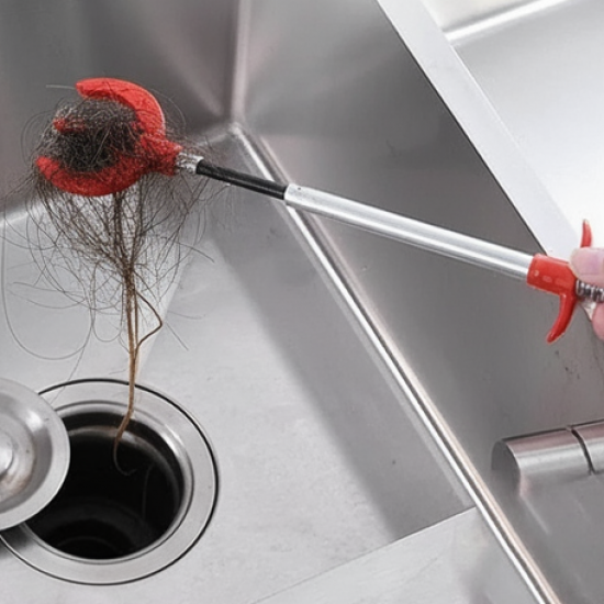 Metal Wire Brush Sink Cleaning Hook Sewer Dredging Device