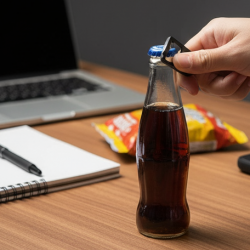 Mini Rechargeable Keychain Flashlight - 4 Light Modes with Folding Bracket & Magnetic Base