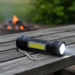 Mini Search Rechargeable LED Long Range Flashlight Emergency Light Torch