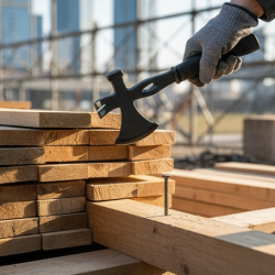 Multifunction Axe 3 in 1 Slot Pulls Nails Hammer Tool (1 Pc)