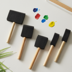 Multipurpose Sponge Brushes for Painting with Wooden Handles