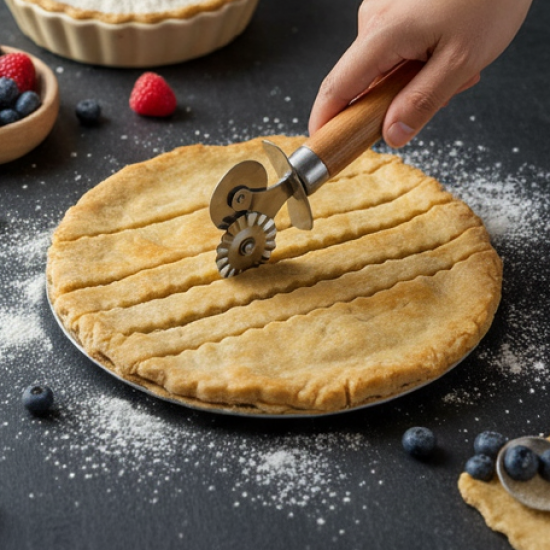 Pastry cutter wheel - Pie Crust Cutter Premium Double Cutter Wheel (1 Pc)