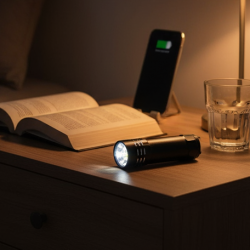 Portable Mini Torch - Super-Bright LED Flashlight with 3AAA Batteries Included