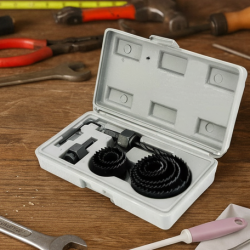 Wood Hole Saw Cutting Set (11 pcs, 19-64mm, Multicolour)