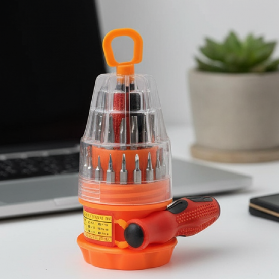 (SET OF 4PC) SCREWDRIVER SET, STEEL 31 IN 1 WITH 30 SCREWDRIVER BITS, PROFESSIONAL MAGNETIC DRIVER SET, B Grade