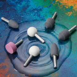 '-5 Pcs Shank Abrasive Mounted Stone (Multicolour)