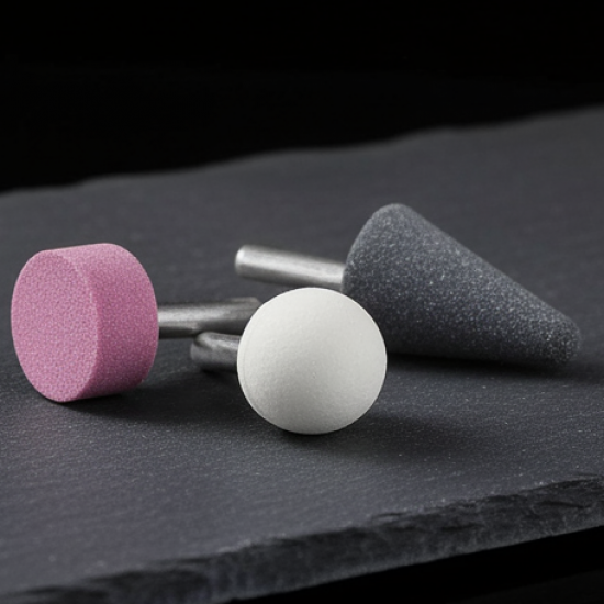 '-5 Pcs Shank Abrasive Mounted Stone (Multicolour)